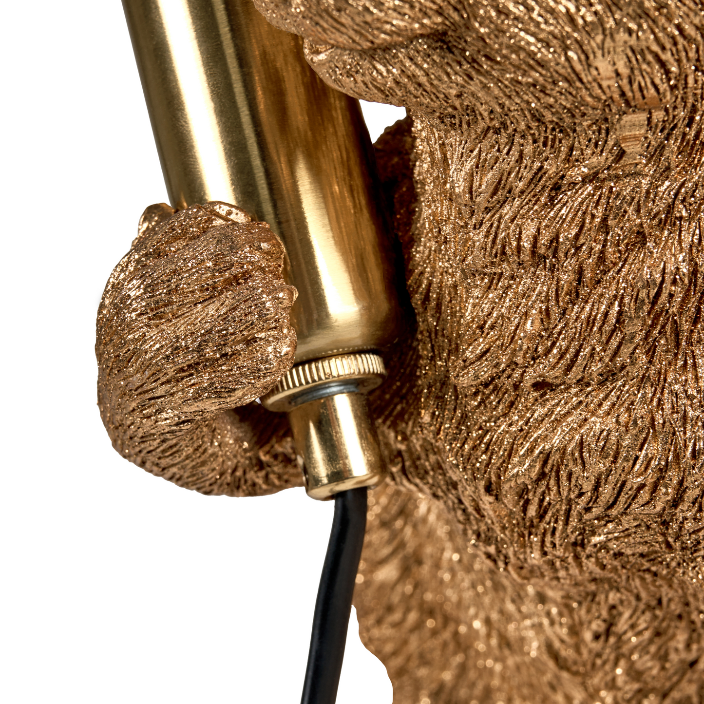 Glamora Squirrel Table Lamp Gold Polyresin Bedside Light
