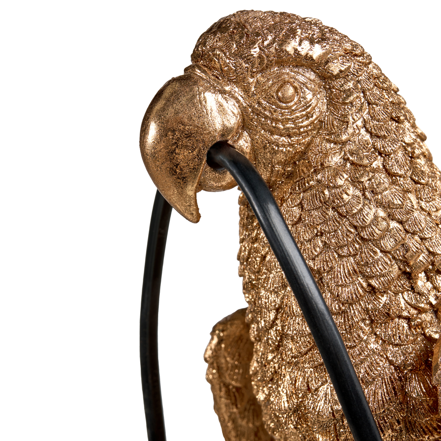 Parrot Table Lamp Gold Polyresin Bedside Light