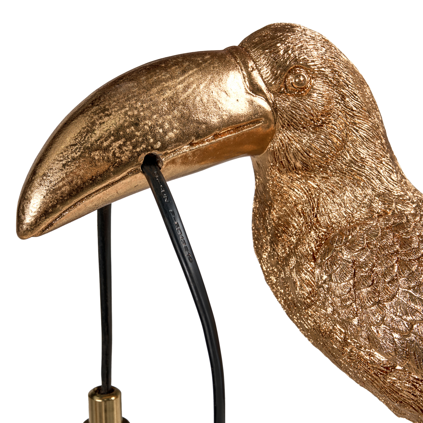 Toucan Table Lamp Gold Polyresin Handcrafted