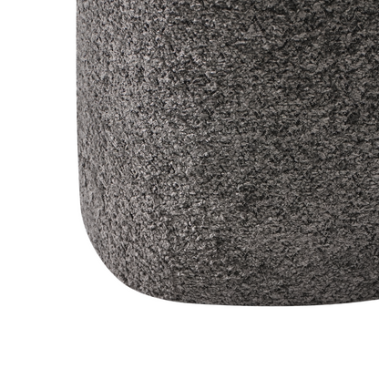 Heart Shaped Pouffe Dark Grey Chenille Upholstered Seat