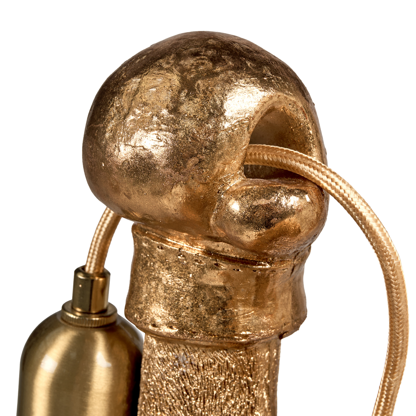 Dog Shape Table Lamp Gold Polyresin Bedside Light