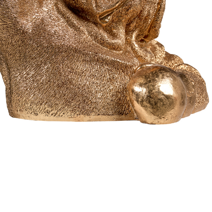 Dog Shape Table Lamp Gold Polyresin Bedside Light