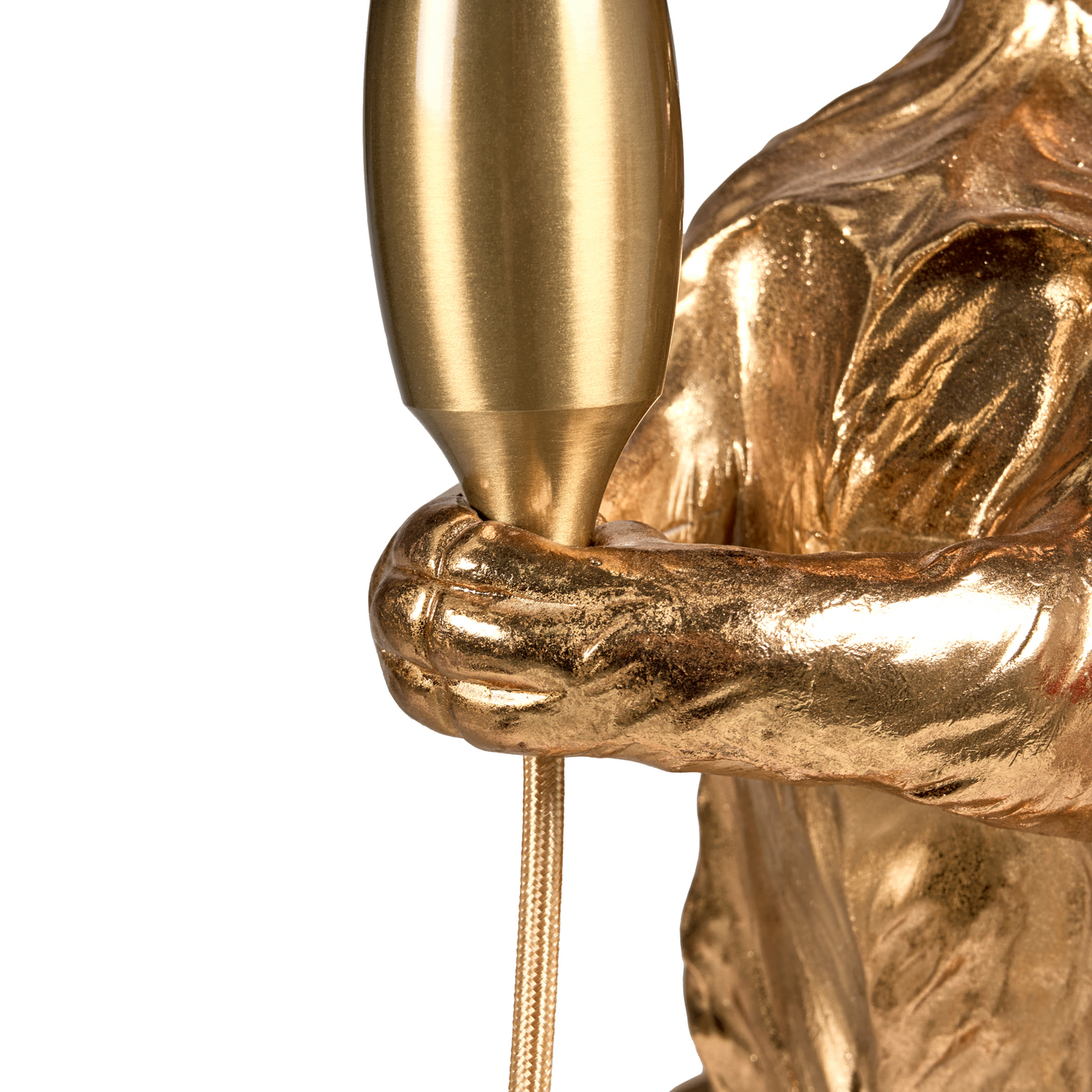 Handmade Gold Polyresin Rabbit Table Lamp Bedside Light