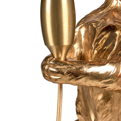 Handmade Gold Polyresin Rabbit Table Lamp Bedside Light