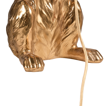 Handmade Gold Polyresin Rabbit Table Lamp Bedside Light
