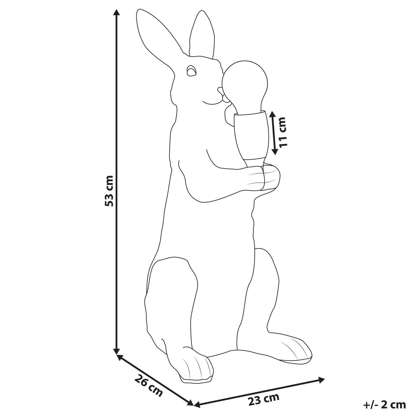 Handmade Gold Polyresin Rabbit Table Lamp Bedside Light