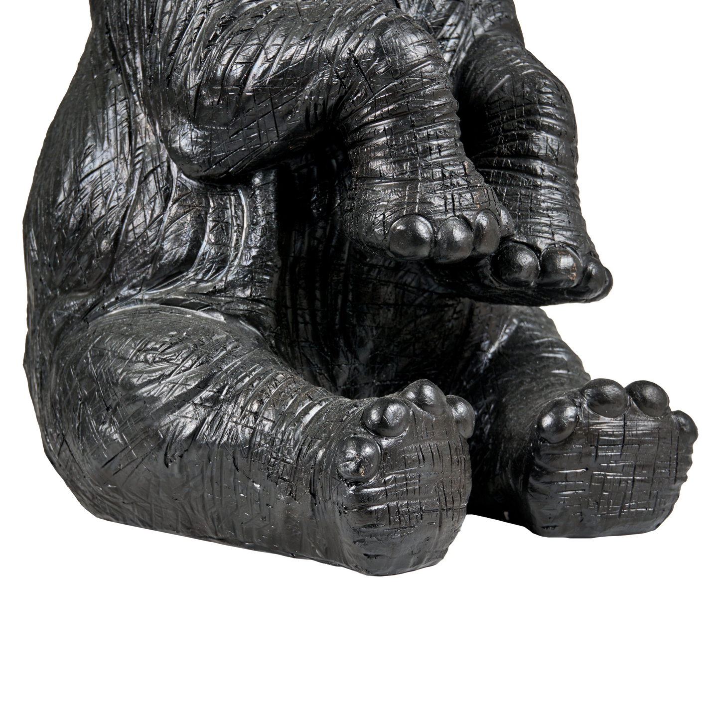 Handmade Black Elephant Table Lamp Polyresin Bedside Light