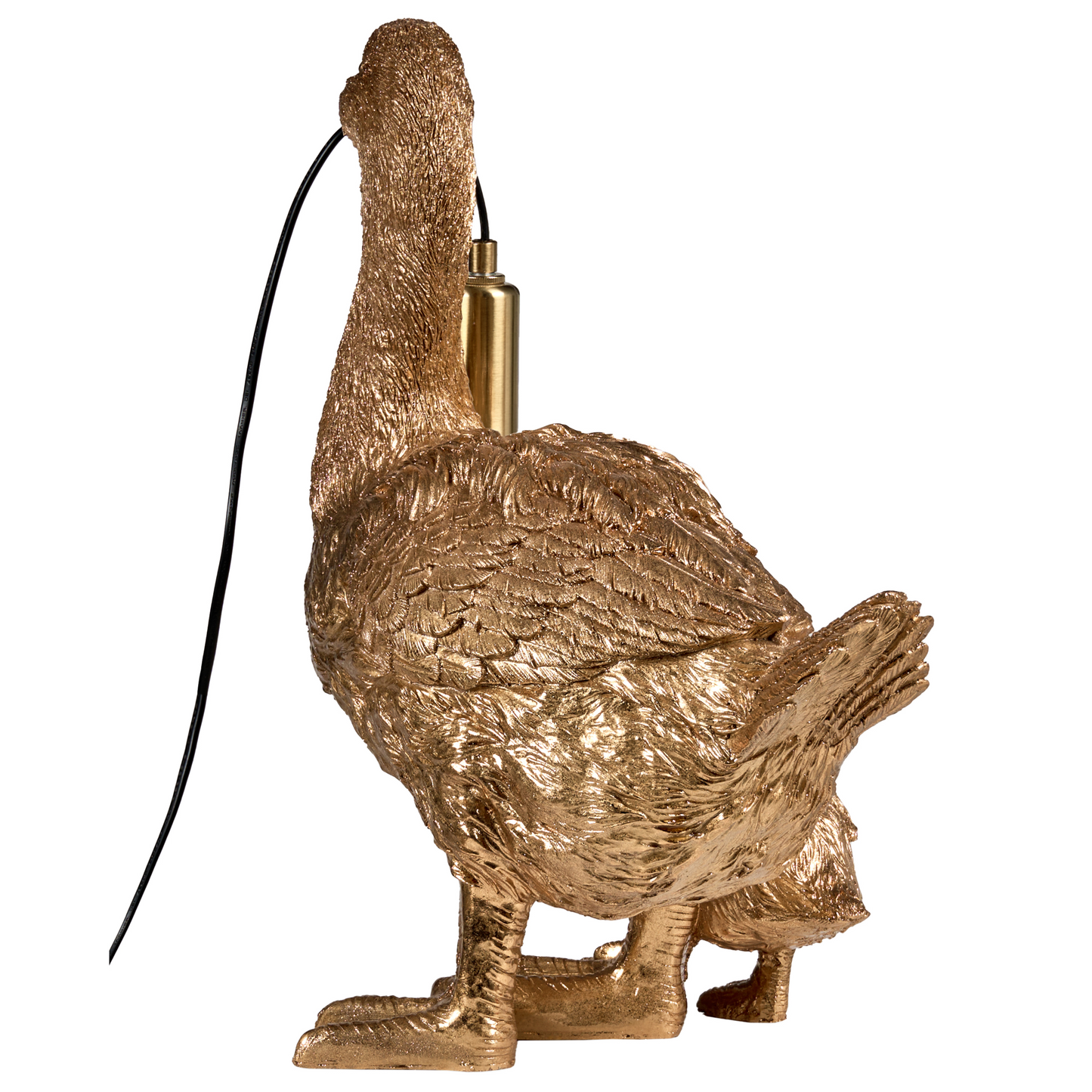 Gold Duck Table Lamp Polyresin Bedside Light