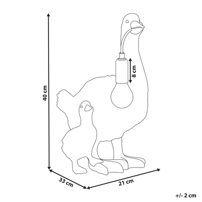 Gold Duck Table Lamp Polyresin Bedside Light