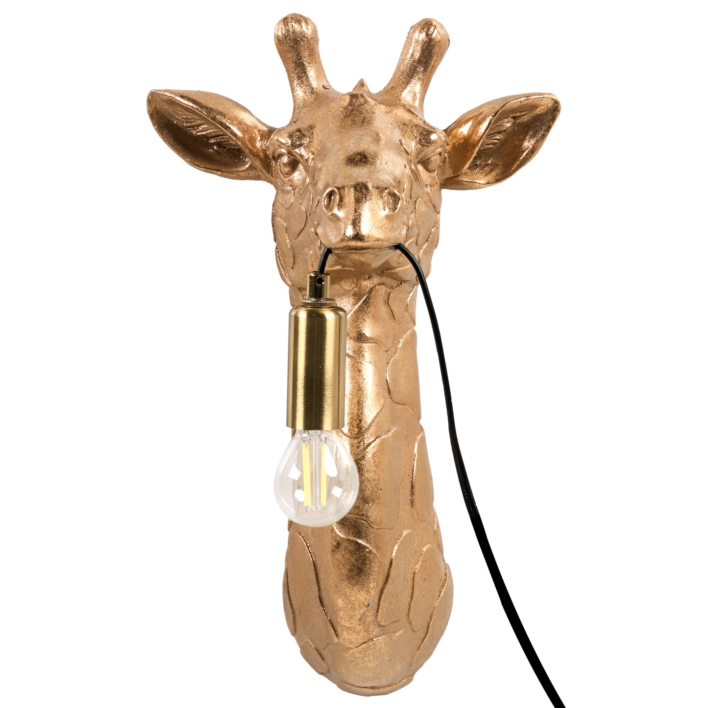 Giraffe Glam Wall Lamp Gold Polyresin Bedside Light Reading Lamp Animal Themed Living Room Bedroom Glam Style