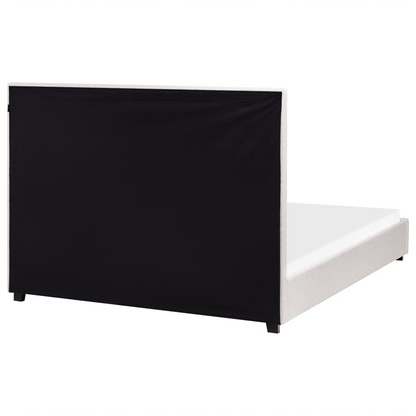 Bed Light Beige Polyester Padded Headboard EU Double 4ft6