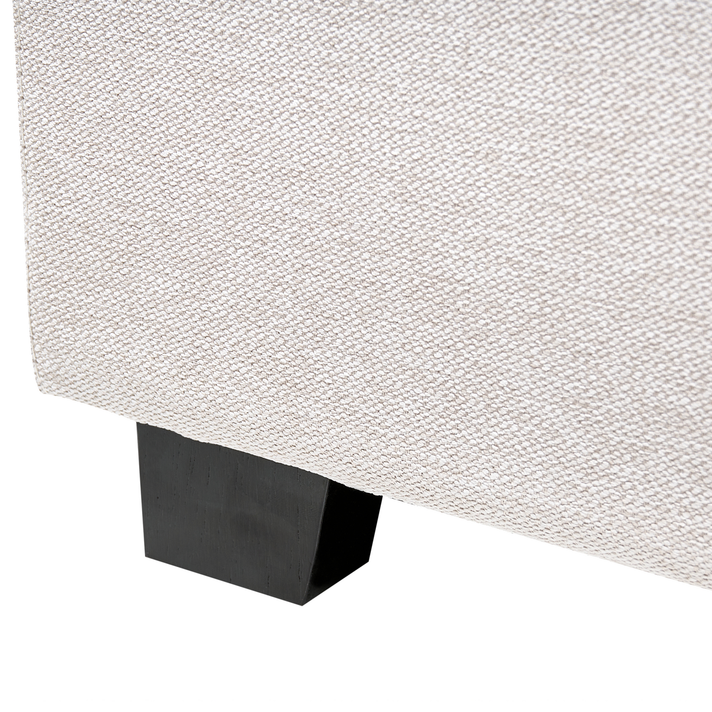 Bed Light Beige Polyester Padded Headboard EU Double 4ft6