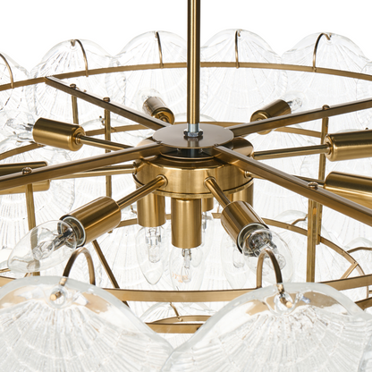 Chandelier 80cm Glass Pendant Glamour Style