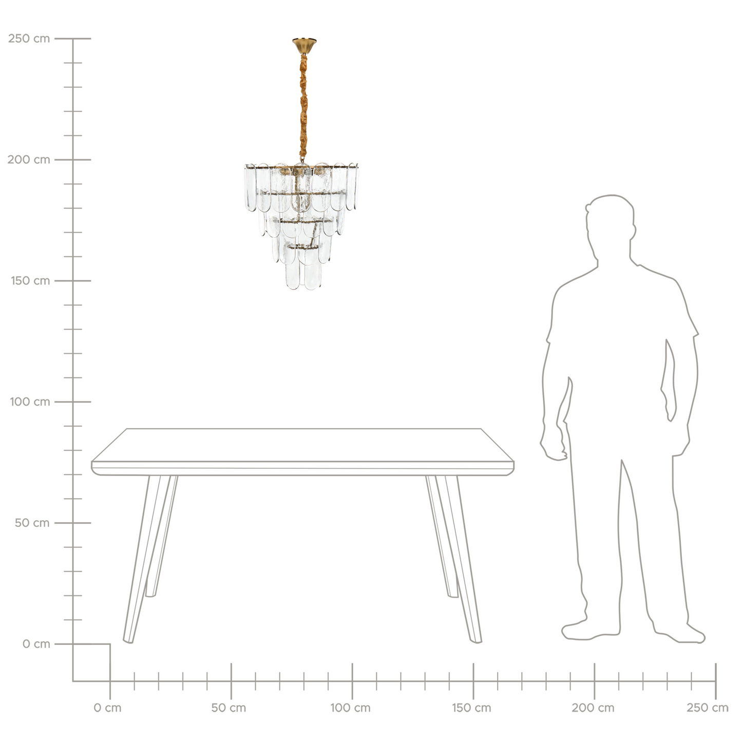 Lighting Velvet Cord Brass Glass 48cm Pendant Lamp