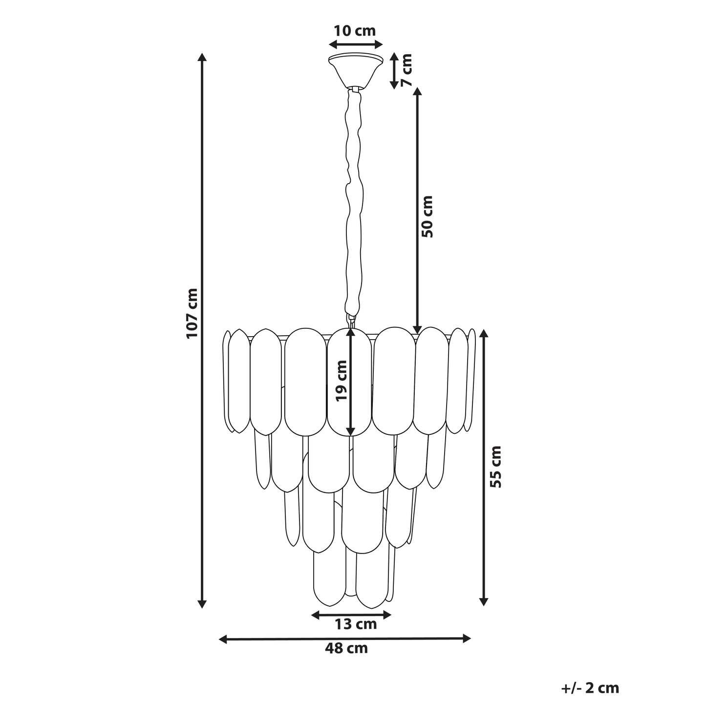 Lighting Velvet Cord Brass Glass 48cm Pendant Lamp