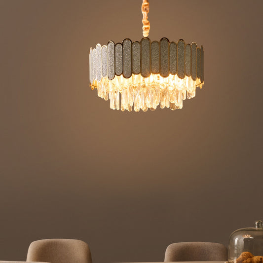 Brass Crystal Chandelier 46cm Pendant Lamp