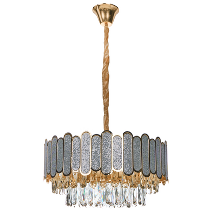Brass Crystal Chandelier 46cm Pendant Lamp