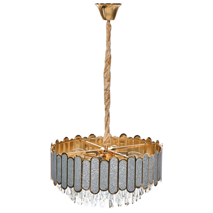 Brass Crystal Chandelier 46cm Pendant Lamp
