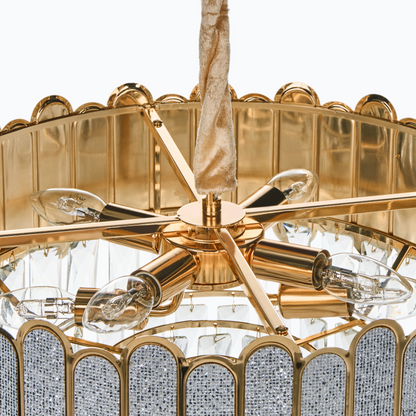 Brass Crystal Chandelier 46cm Pendant Lamp