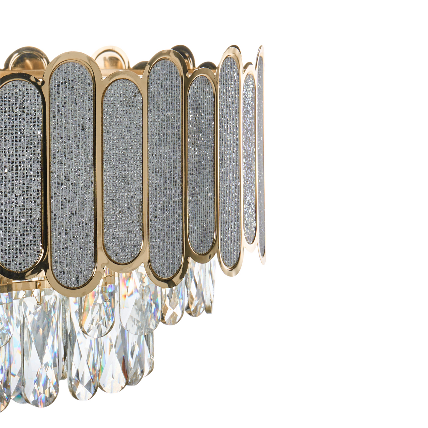 Brass Crystal Chandelier 46cm Pendant Lamp
