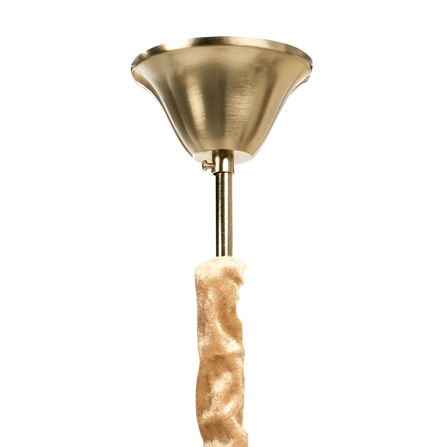 Chandelier Brass Metal And Glass Crystals 60cm Pendant Lamp Glamour Style