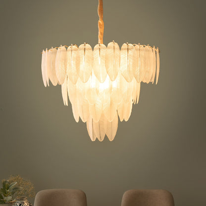 Home Chandelier Pendant Lamp Brass Metal Glass Crystals Elegant 60cm Glamour Style