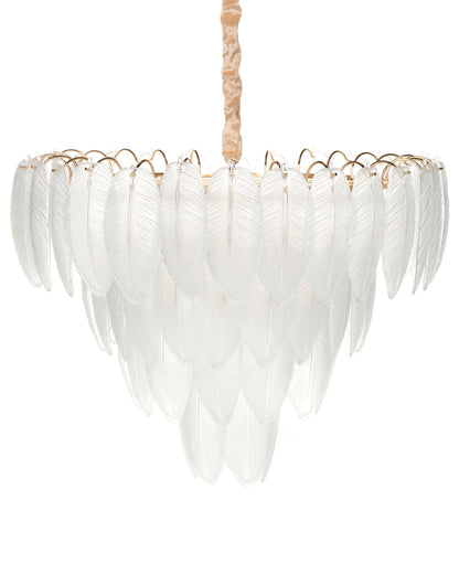 Home Chandelier Pendant Lamp Brass Metal Glass Crystals Elegant 60cm Glamour Style
