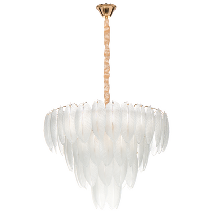 Home Chandelier Pendant Lamp Brass Metal Glass Crystals Elegant 60cm Glamour Style