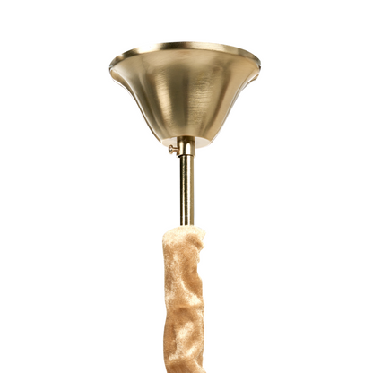 Home Chandelier Pendant Lamp Brass Metal Glass Crystals Elegant 60cm Glamour Style