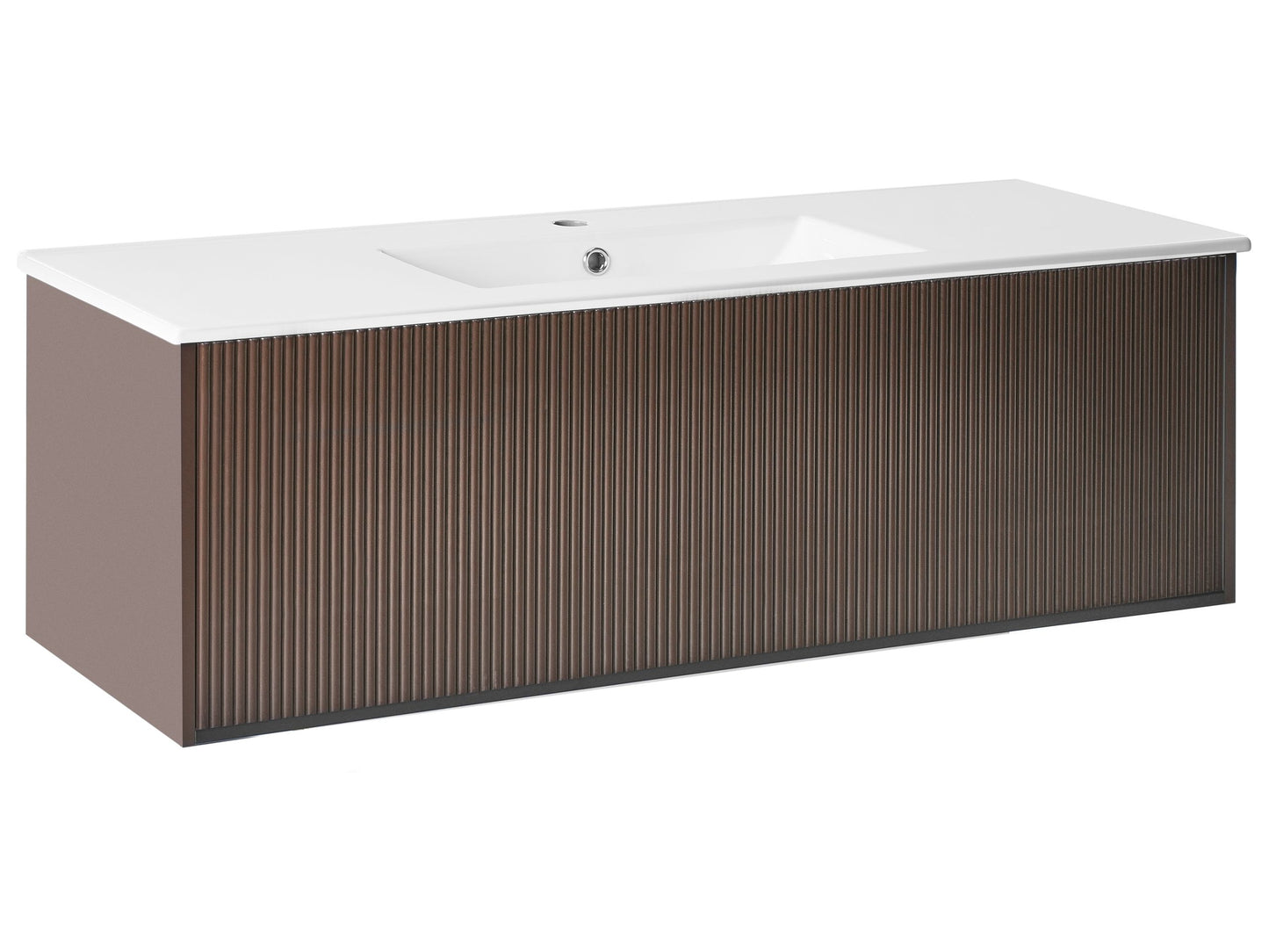 Vanity Unit With Basin Brown Engineered Wood 120cm