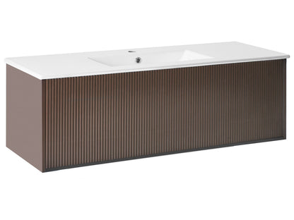Vanity Unit With Basin Brown Engineered Wood 120cm