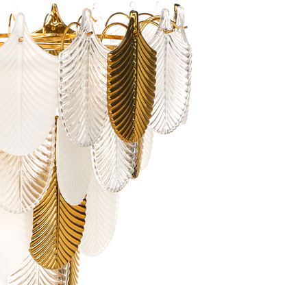 Chandelier Brass Metal Glass Crystals Pendant Lamp 46cm Glamour Style Premium