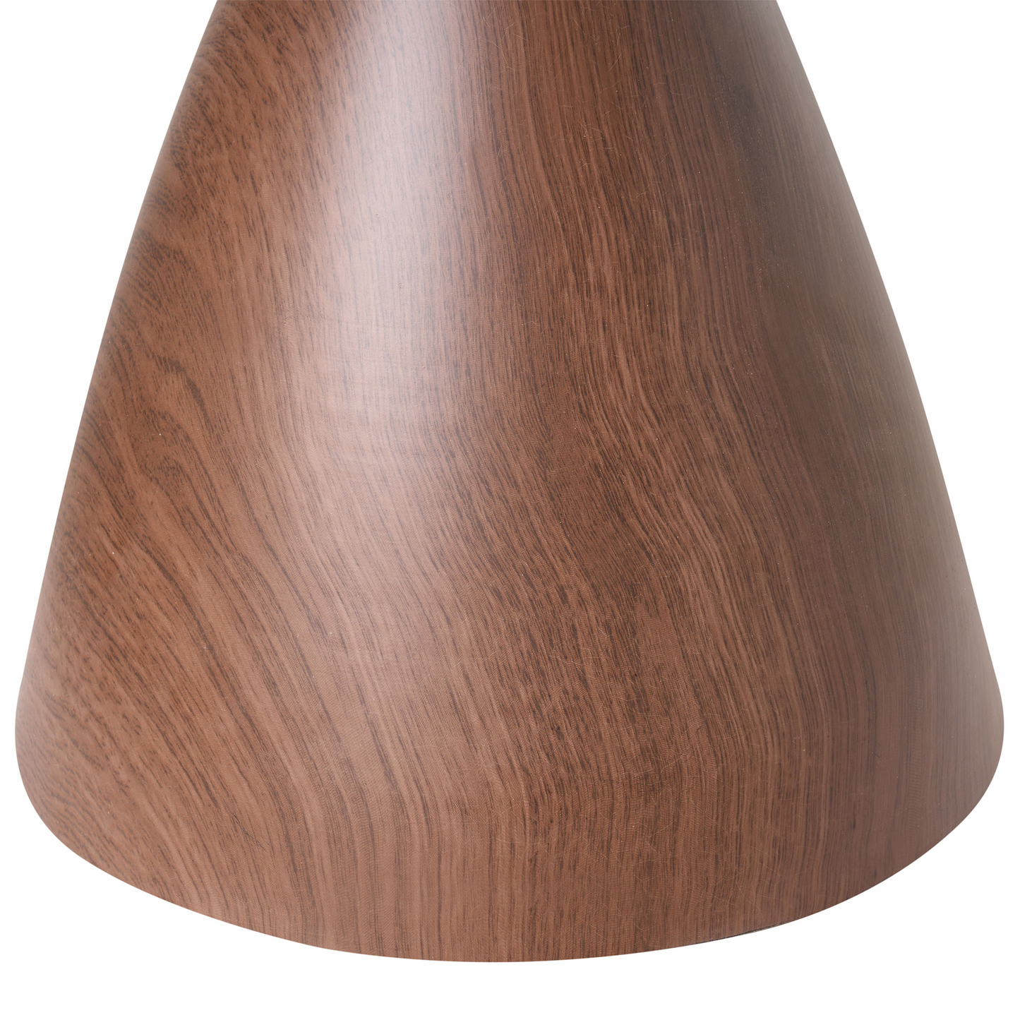 Side Table Small Brown And Black Metal Cone Base Tempered Glass Top