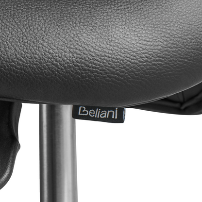 Ergonomic Office Saddle Stool Black Faux Leather Swivel Height Adjustable