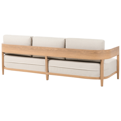 Corner Sofa Set 5 Seater Aluminum Frame Beige Cushions