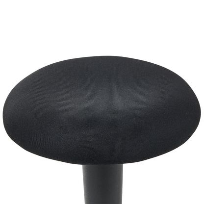 Office Wobble Stool Black Fabric Upholstered Adjustable Height With Metal Frame