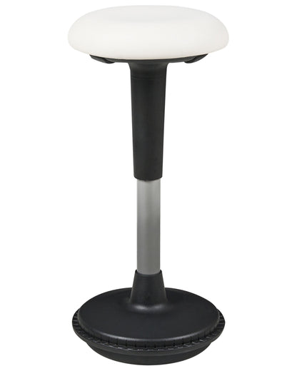 Wobble Stool White Faux Leather With Adjustable Height
