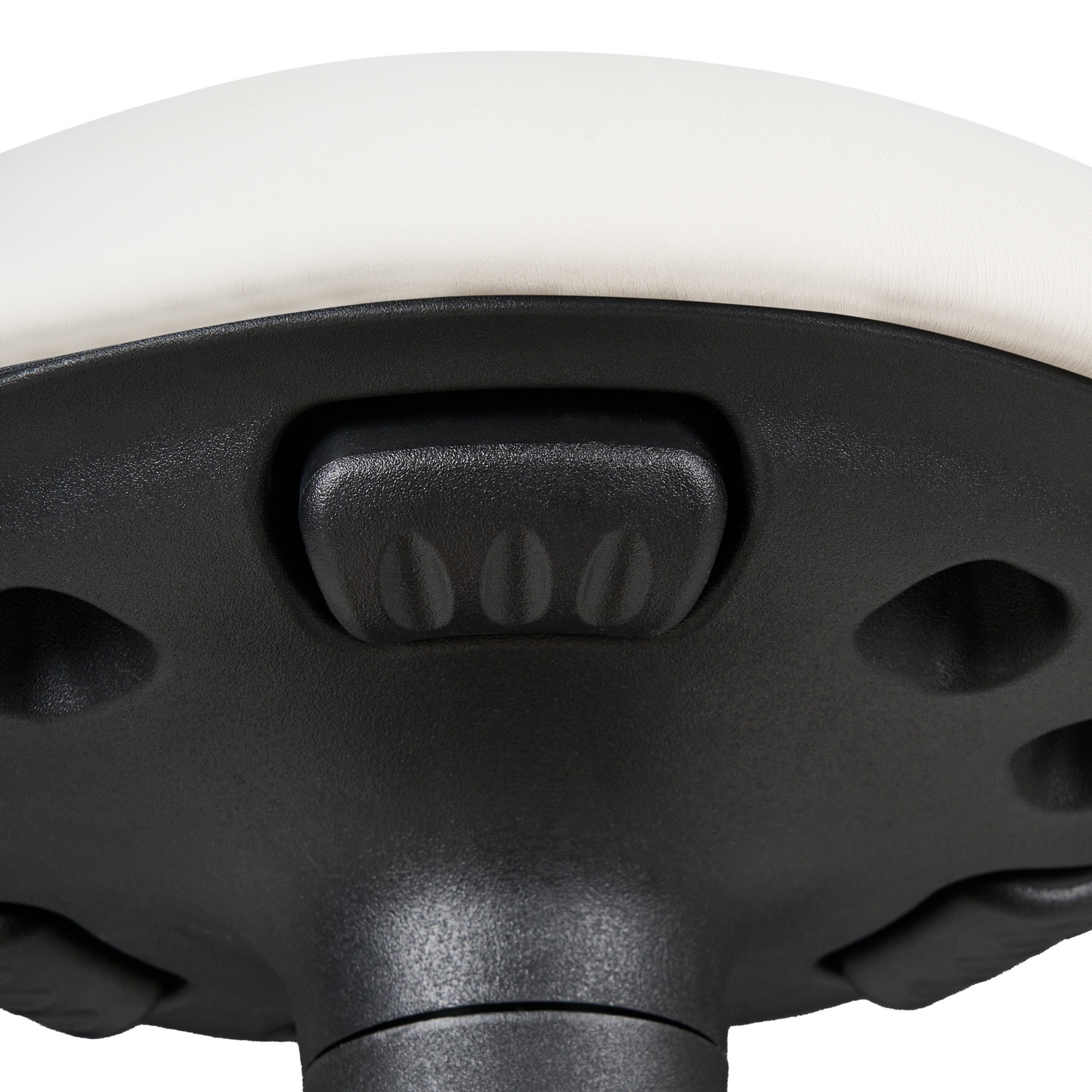 Wobble Stool White Faux Leather With Adjustable Height