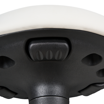 Wobble Stool White Faux Leather With Adjustable Height