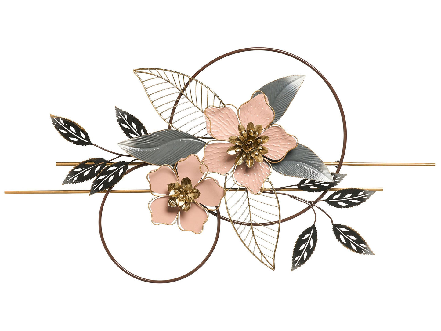 Iron Flower Wall Art Multicolor Handmade Vertical Decor