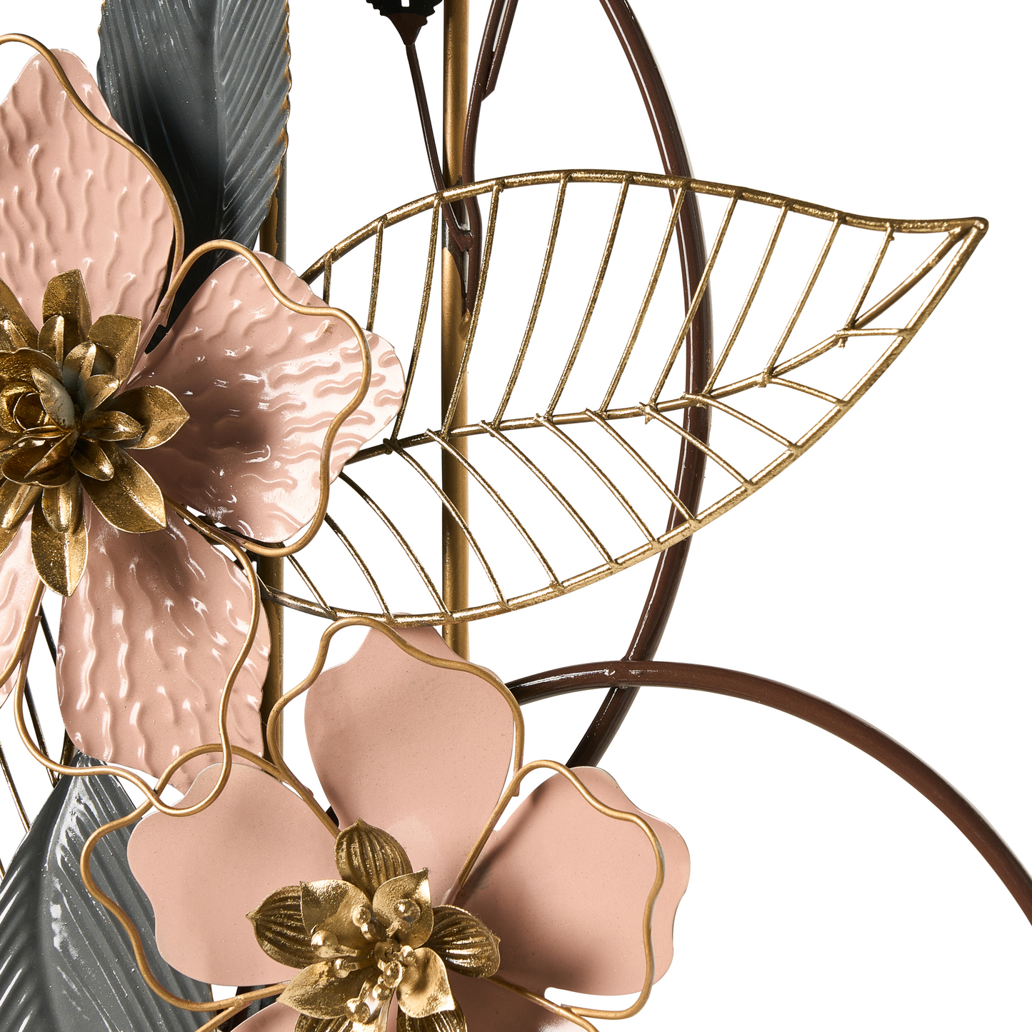 Iron Flower Wall Art Multicolor Handmade Vertical Decor