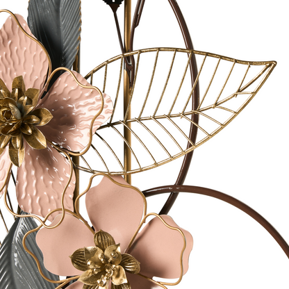 Iron Flower Wall Art Multicolor Handmade Vertical Decor