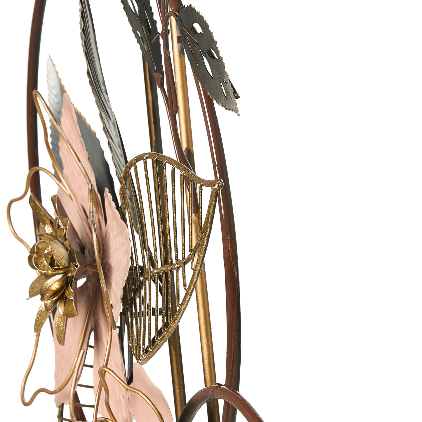 Iron Flower Wall Art Multicolor Handmade Vertical Decor