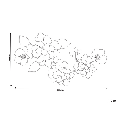 Wall Decor Iron Handmade 3D Multicolour Floral Leaves Blooms
