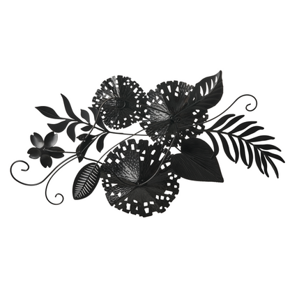 Studio Multicolor Metal Wall Art Handmade Floral Composition Modern Home Decor