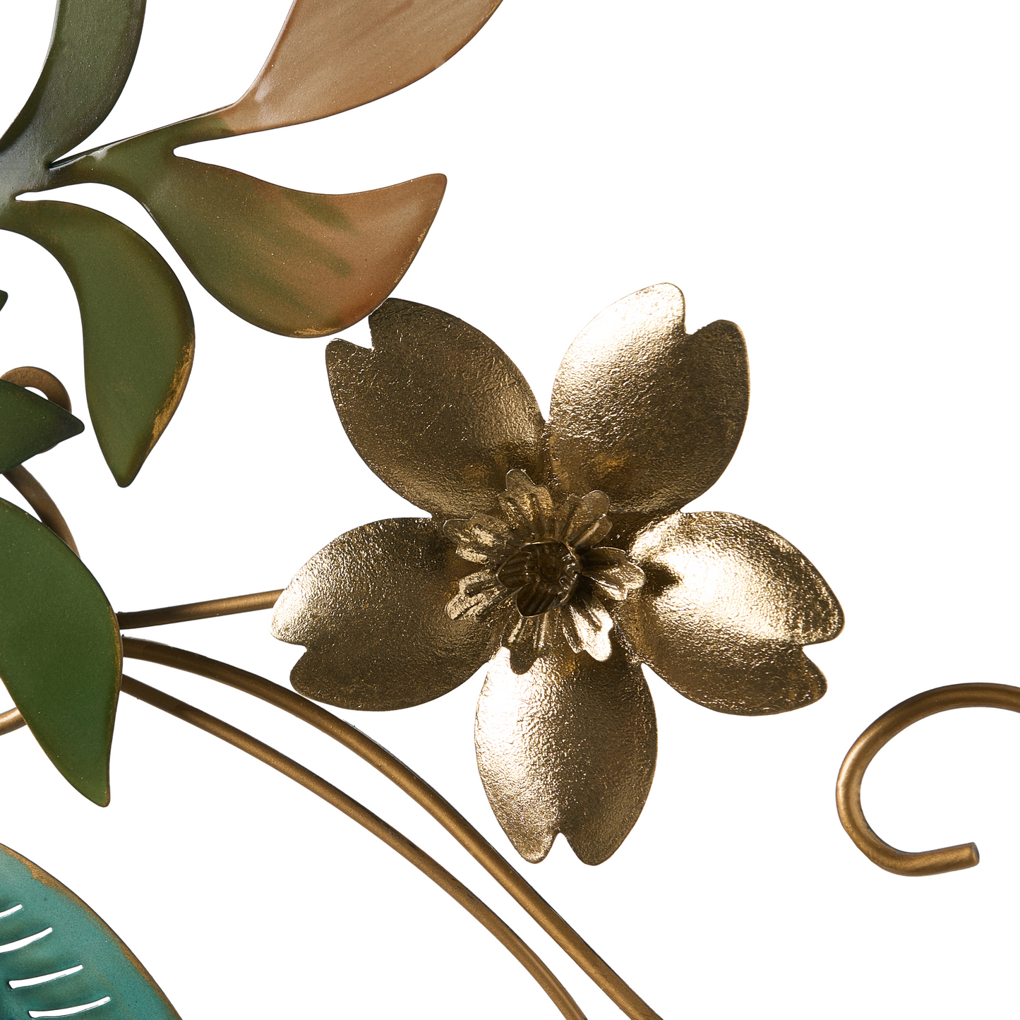 Studio Multicolor Metal Wall Art Handmade Floral Composition Modern Home Decor