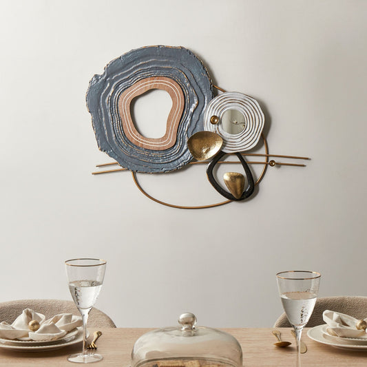Modern Wall Decor Multicolour Iron Art Hand Painted Metal Sculpture