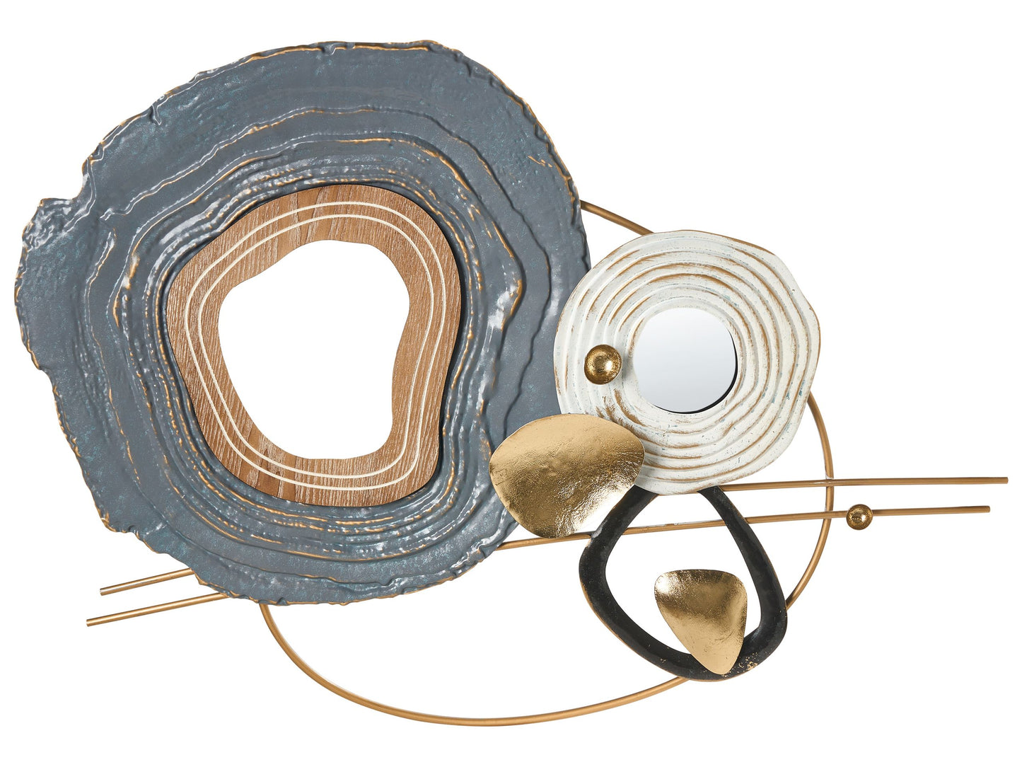 Modern Wall Decor Multicolour Iron Art Hand Painted Metal Sculpture