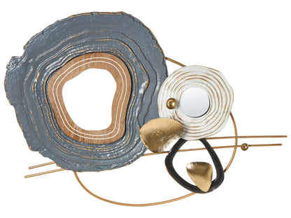 Modern Wall Decor Multicolour Iron Art Hand Painted Metal Sculpture