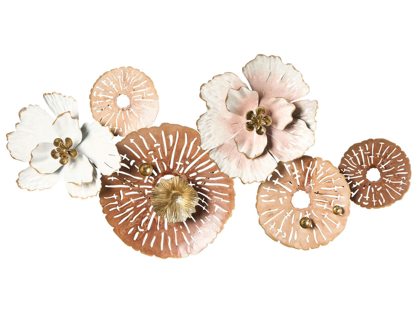 Handmade Multicolor Iron Floral Wall Decor Modern